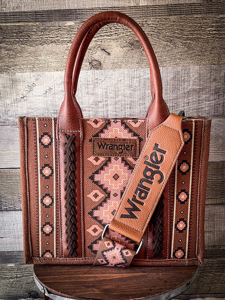 Wrangler Vintage Floral Tooled Collection Crossbody - Brown