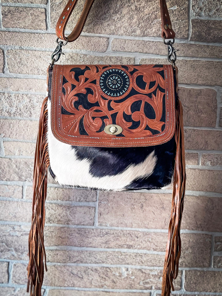 Faux Leather Designer Inspired Crossbody Bag - Diva Accessories On