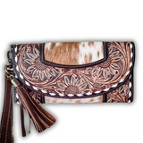 Myra Bag - Sandstone Trail Hand-Tooled Wristlet Wallet