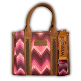 Wrangler Chevron Print Small Canvas Tote/Crossbody - Dark Pink