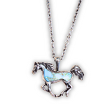 Bluebelle Horse Pendant Necklace - Turquoise - Western Jewelry - Bronco Western Supply Co.