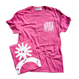 Just Ride It Out Tee - Raspberry Heather