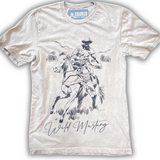 Wild Mustang Cowboy Graphic Tee - Off White