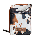 Wrangler Cow Print Card Case - Brown