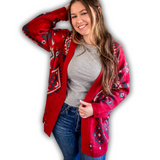 Crimson Canyon Aztec Knit Cardigan