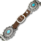 Hattie Western Style Apple Watch Turquoise and Leather Bands