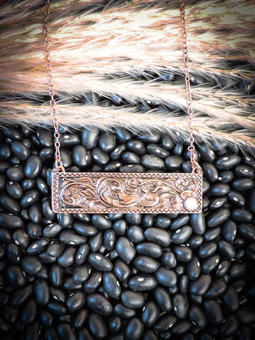 Bandit Bar Necklace - Copper - Western Jewelry - Bronco Western Supply Co.