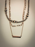 Mel Layer Necklace - Copper - Western Jewelry - Bronco Western Supply Co.