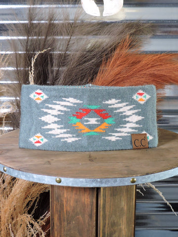 C.C. - Southwestern - Head Band - Green - Winter Hat - Bronco Western Supply Co.