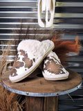 C.C. - Cow Print - Slippers - Western Accessory - Gift - Bronco Western Supply Co.