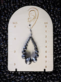 Penny Teardrop Earrings - Silver Faux Navajo Pearl -  Western Jewelry - Bronco Western Supply Co.