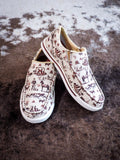 Twisted X - Slip On Shoe - Kicks - Maroon & Ivory - Casual Shoe - Bronco Western Supply Co.