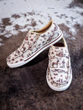 Twisted X - Slip On Shoe - Kicks - Maroon & Ivory - Casual Shoe - Bronco Western Supply Co.