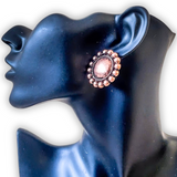 Amber Stud Earring - Copper