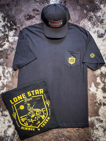 "Lone Star" Black/Mustard Hooey T-Shirt