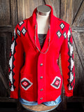 Vintage Vaquera Red Knit Sweater - Outerwear - Bronco Western Supply Co.