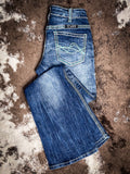 Cowgirl Tuff - Turquoise Hurricane Bootcut Jeans - Riding Jeans - Bronco Western Supply Co.