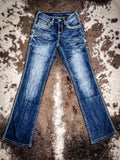 Cowgirl Tuff - Turquoise Hurricane Bootcut Jeans - Riding Jeans - Bronco Western Supply Co.