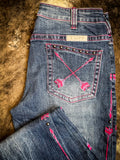 Cowgirl Tuff Pink Arrows - Bootcut Jeans - Bronco Western Supply Co.