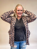 Lola Breathable Waffle Cardigan - Leopard