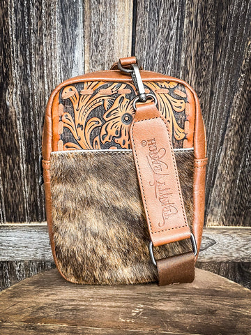 Rhett Cowhide Sling Bag - Brown