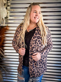 Lola Breathable Waffle Cardigan - Leopard