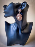 Alma Concho Stud Dangle Earrings - Copper