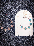 Carter Stud Hoop Earring - Copper/Turquoise