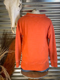 Lariat Luxe Half Zip Pullover - Rust - Casual - Basic Clothing - Bronco Western Supply Co.