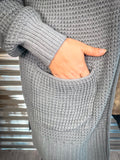 Wafflewood Cardigan - Blue Grey