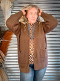 Wafflewood Cardigan - Brown