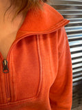 Lariat Luxe Half Zip Pullover - Rust - Casual - Basic Clothing - Bronco Western Supply Co.