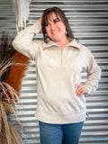 Lariat Luxe Half Zip Pullover - Beige - Western Fashion - Bronco Western Supply Co.