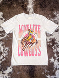 Long Live Cowboys - Graphic Tee - Off White - Western Fashion - Bronco Western Supply Co.