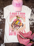 Long Live Cowboys - Graphic Tee - Off White - Western Fashion - Bronco Western Supply Co.