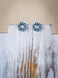 Boone Stud Earring - Turquoise - Western Jewelry - Faux Turquoise - Bronco Western Supply Co.