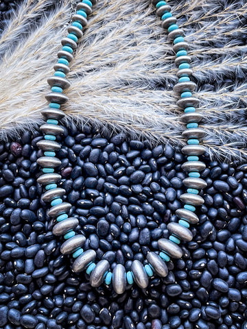 Hot Shot Navajo Style Pearl Necklace - Necklace - Western Jewelry - Bronco Western Supply Co.