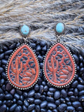 Luke Tooled Leather Earrings