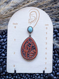 Luke Tooled Leather Earrings