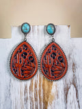 Luke Tooled Leather Earrings