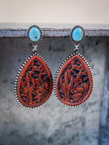 Luke Tooled Leather Earrings