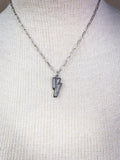 Coty Lightning Pendant Necklace - Silver - Lightning Bolt - Bronco Western Supply Co.