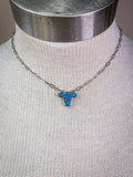 Lulu Cow Pendant Necklace - Turquoise - Cow Necklace - Bronco Western Supply Co.