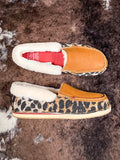 Mia - Twisted X - Slip On - Loafer - Tan & Cheetah - Casual - Leopard - Bronco Western Supply Co.