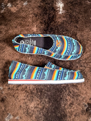 Danica - Twisted X - Hooey - Slip On Shoe - Blue Geo Landscape - Casual - Bronco Western Supply Co.