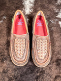 Leila - Twisted X - Slip On - Driving Moc - Woven Brown & Coffee - Bronco Western Supply Co.