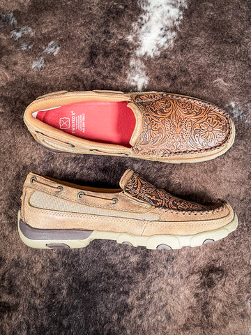 Jenna - Twisted X - Slip On - Driving Moc - Bomber & Tooled - Bronco Western Supply Co.