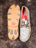 Leah - Twisted X - Boat Shoe - Driving Moc - Distressed & Leopard - Bronc Western Supply Co.