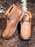 Bella - Twisted X - Chukka Driving Moc - Brown & Tooled Brown - Bronco Western Supply Co.