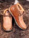 Bella - Twisted X - Chukka Driving Moc - Brown & Tooled Brown - Bronco Western Supply Co.